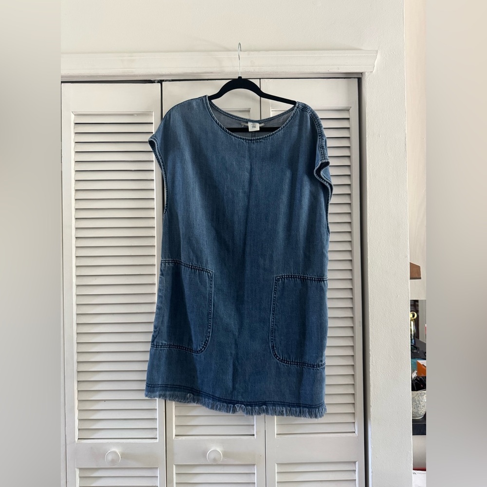 H&M blue denim dress